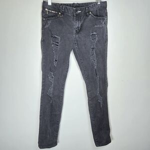 AX Armani Exchange Women's Distressed Skinny Jeans Stretch Pockets Grunge Chic 6